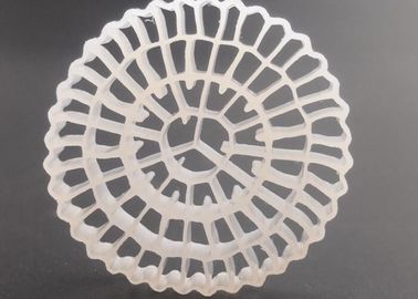 購入 大面積 25*4mm 白色の原始HDPE素材 MBBRバイオフィルムメディア online manufacture