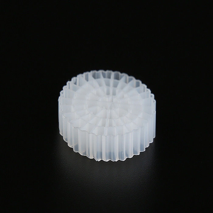 白色 MBBR バイオメディア 処女 HDPE 素材 K5 廃棄物処理用