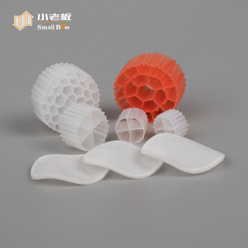 PE38 PEプラスチック素材 FDA監査 800m2/m3 mbbrバイオフィルターキャリア