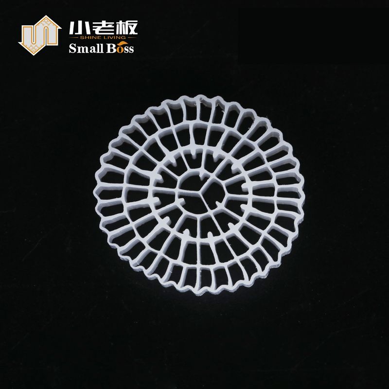 サンプル 75 穴 大面積 白 信頼性の高い MBBR メディア RAS のバイオフィルター メディア