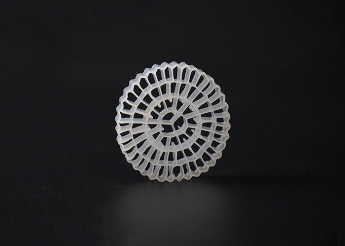 ヴァージンHDPE素材 MBBR バイオメディア 白色 そして 25*4mm サイズ 高面积 MBBR